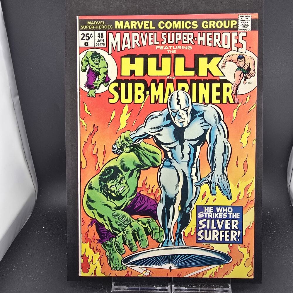 Marvel Super-Heroes #48 (1975) Hulk vs Silver Surfer FN/VF 7.0